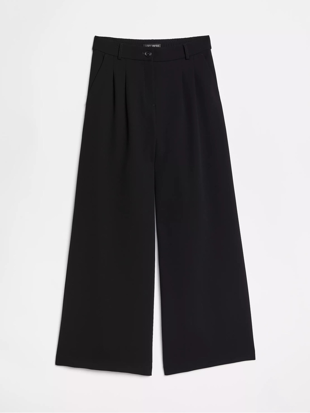 LOFT Versa Crepe Drape Palazzo Pant New 0 petite short black